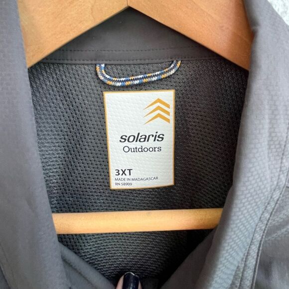 Solaris Outdoors Gray Vented Fishing Shirt - Size 3XT - Picture 2 of 13